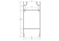 Profil de aluminiu DULIO pentru benzile LED - Alb - 1m