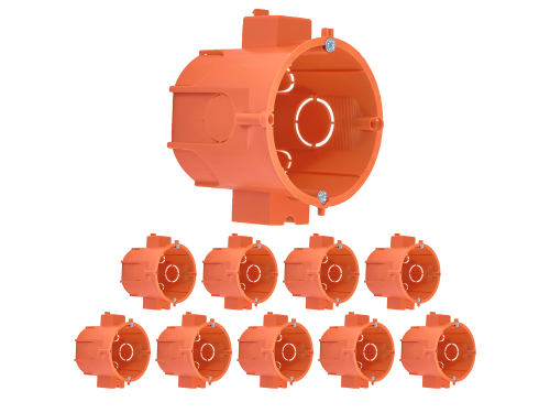 Set: Doză de încorporare conexiuni fi:60 - doză de instalare adâncă cu șuruburi - 10 buc