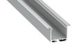 Profil de aluminiu inDILEDA pentru benzile LED - Argintiu anodizat - 1m