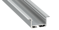 Profil de aluminiu inSILEDA pentru benzile LED - Argintiu anodizat - 2m 
