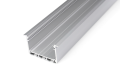 Profil de aluminiu INSO pentru benzile LED - Argintiu brut - 2m