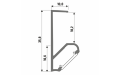 Profil din aluminiu Q18 pentru benzi LED - Argintiu brut - 1m