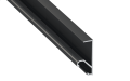 Profil de aluminiu Q18 pentru benzi LED - Negru anodizat - 2m 
