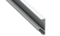 Profil din aluminiu Q18 pentru benzi LED - Anodizat Argintiu - 1m