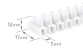 Conector cu 12 căi - bară de conexiune prin pasaj - 2.5mm 3A - 10 buc