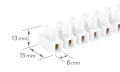 Conector cu 12 căi - bară de conexiune prin pasaj - 6mm 6A - 10 buc