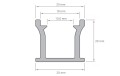 Profil de aluminiu RUNO pentru benzile LED - Argintiu anodizat - 2m