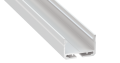 Profil din aluminiu SILEDA pentru benzi LED - Alb lăcuit - 1m