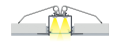 Profil de aluminiu Subli pentru benzile LED - Alb - 2m