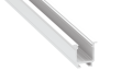 Profil de aluminiu W pentru benzile LED - Alb - 1m