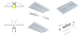 Profil de aluminiu W pentru benzile LED - Alb - 1m