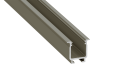 Profil de aluminiu W pentru benzile LED - Inox - 2m