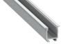 Profil de aluminiu W pentru benzile LED - Argintiu anodizat - 1m