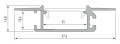 Profil de aluminiu ZATI pentru benzile LED - Alb - 1m
