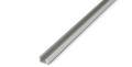 Profil de aluminiu X pentru benzile LED - Argintiu anodizat - 2m