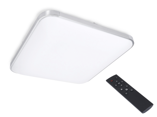 Plafon LED - Parys 64W - Argintiu - Multicolor (3000-6000K) + telecomandă IR