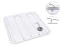 Plafon LED - Parys 64W - Argintiu - Multicolor (3000-6000K) + telecomandă IR