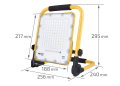 Proiector - halogen LED Siga portabil 50W 10AH - Alb neutru (4500K)