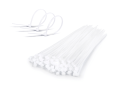 Brățară de cablu cu cleme 4x150mm - Albă - 100 buc