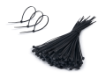 Brățară de cablu cu cleme 4x200mm - Neagră - 100 buc