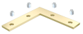 Conector unghi 90° pentru profiluri arhitecturale