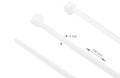 Brățară de cablu cu cleme 4x150mm - Albă - 100 buc