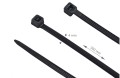 Brățară de cablu cu cleme 4x300mm - Neagră - 100 buc