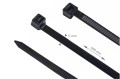 Bandă de cablu de 5x500mm - Neagră - 100 buc