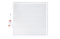 Set panou pentru casetă LED 60x60 40W Premium - Alb neutru (4000K) + ramă albă