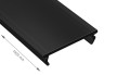 Capac Double PMMA Negru pentru profil de aluminiu - 1m