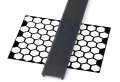 Capac Double PMMA Negru pentru profil de aluminiu - 2m