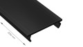 Capac Double PMMA Negru pentru profil de aluminiu - 2m