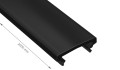 Capac High PMMA Negru pentru profil de aluminiu - 2m