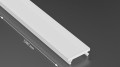 Capac difuzor Slim PMMA mat pentru profil de aluminiu - 1m