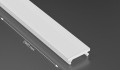Capac Slim PVC Lăptos pentru profil de aluminiu - 2m