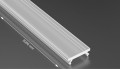 Capac Slim PVC Efect Înghețat pentru profil de aluminiu - 2m