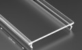 Capac Wide PVC Transparent pentru profil de aluminiu - 1m