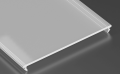 Capac Superwide PMMA Efect Înghețat pentru profil de aluminiu - 2m 