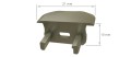 Obturator pentru profil B cu capac Basic cu orificiu - Inox