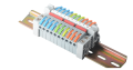 Set: Conector tip punte cu 2 căi CMK-420-2 pentru șină DIN - 50 buc
