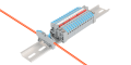 Set: Conector tip punte cu 3 căi CMK-420-3 pentru șină DIN - 50 buc