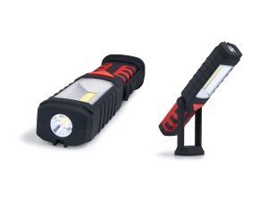 Latarka 3w1 LED 3W COB + 1W LED - Alb rece (6000K) - cu acumulator