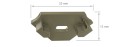 Obturator pentru profil C cu capac Basic cu orificiu - Inox