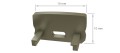 Obturator pentru profil D cu capac High cu orificiu - Inox