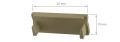 Obturator pentru profil DUAL cu orificiul trasat - Inox