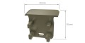 Obturator pentru profil G cu capac Basic cu orificiu - Inox