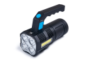Lanterna LED 2W LED + 3W COB - Alb rece (6000K) - cu acumulator