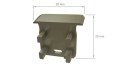Obturator pentru profil W cu capac Basic cu orificiu - Inox