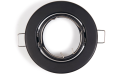 Set: 5x Spot LED încastrabil orientabil din oțel SITA - Negru + 5x Soclu GU10