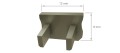 Obturator pentru profil X cu capac Basic fără orificiu - Inox